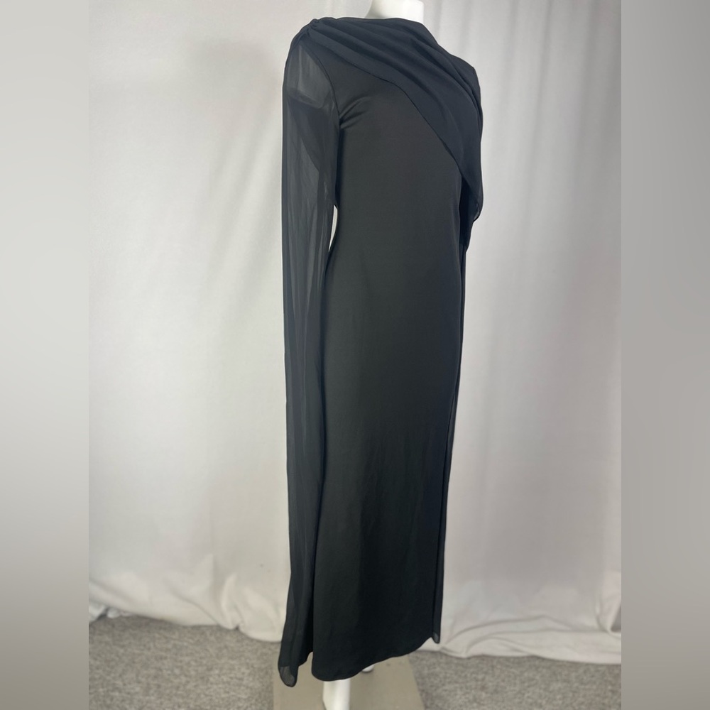 Elegant Asymmetrical Black Dress